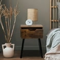 thumbnail image 2 of Sesslife Night Stand Set of 2, Solid Wood Legs Furniture Bedside Table, Modern End Side Table with a Drawer, Versatile Nightstand for Bedroom Sofa Entryway, Brown, 2 of 10