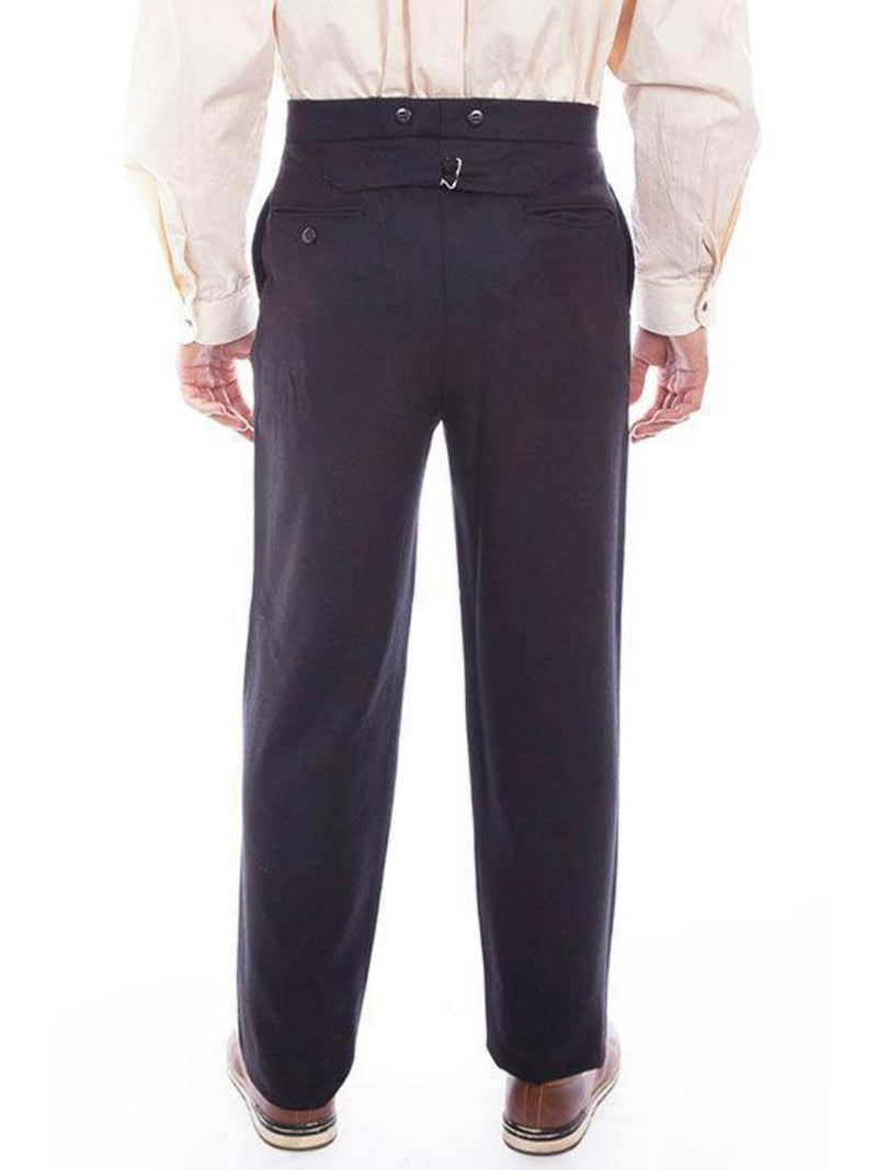 Scully Western Pants Mens Old West Adjustable Dressy Button 541002