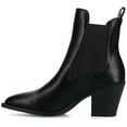thumbnail image 3 of Journee Rosemary Western Pointed Toe Cuban Heel Casual Comfort Chelsea Booties, 3 of 9