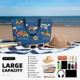 thumbnail image 5 of PAYOHTO Construction Vehicles Cartoon Large Beach Tote Bags for Womens Mens Sandproof Swim Pool Bag with Zipper for Travel Vacation, 5 of 7