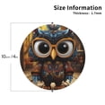 thumbnail image 3 of Gaeub Quirky Owl With Glasses Print 6 Pcs Leather Coasters for Drinks ,Drink Coasters Sets,Drink Table Cup Coasters for Living Room Kitchen Coffee Decor,Round Shape, 3 of 7