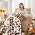 thumbnail image 6 of Fall Autumn Harvest Festival Gifts Gift Present Presents Soft Throw Blanket 50x60in Leaves Pumpkin for from Women Woman Man Men Party Birthday Friends Family, 6 of 6