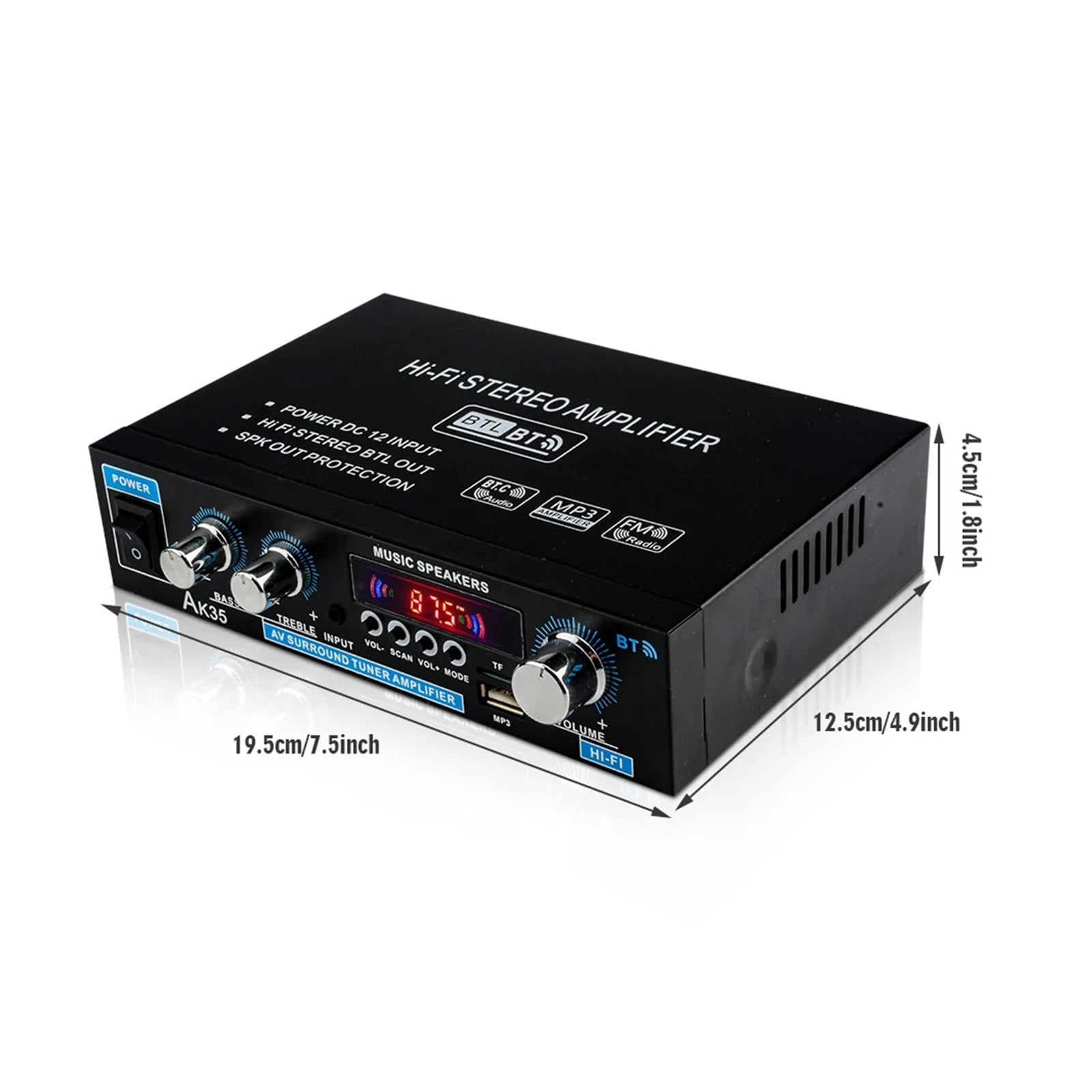 AK35 380 800W Home Digital Amplifiers Bass Power Bluetooth Amplifier Hifi FM Auto Music Subwoofer Speakers