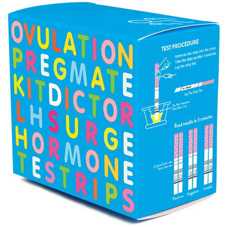 PREGMATE 100 Ovulation LH Test Strips One Step Urine Test Strip Combo Predictor Pregnancy Kit Pack (100 (Best Saliva Ovulation Test)