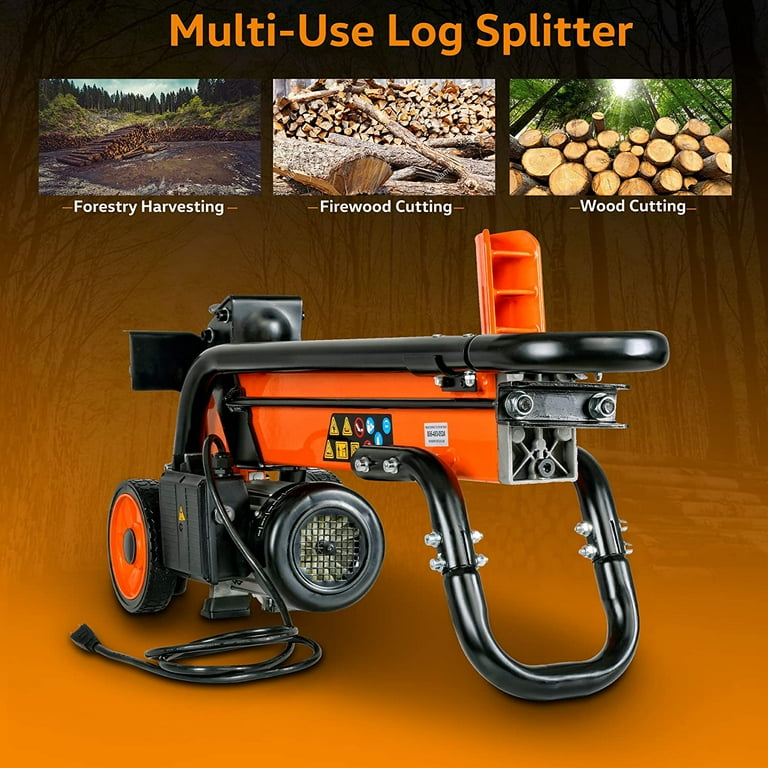 SuperHandy Log Splitter Portable Horizontal Full Beam with Steel Wedge for  Fire Wood Splitting Forestry Harvesting (Orange) - Walmart.com