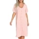 thumbnail image 2 of Women's Maternity Nightgowns Short Sleeve Hospital Childbirth Nightgown Sleepwear Modal Cotton Nightgown With Comfortable Buttons, 2 of 5