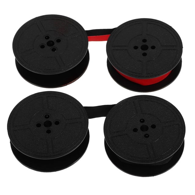 2 Pcs Ruban de Machine à Écrire Universel Double Bobine Ruban de Machine à Écrire Pack de Remplacement Compatible avec la Plupart des Machines à Écrire Encre Rouge Noire et Encre Noire