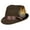 Brown, variant on Fedora Hat - Wool-felt w/ Satin Ribbon Bow & Feather - Black - HT-AHA51777BK