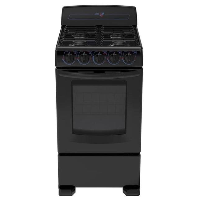 ESTUFA 20" CUATRO QUEMADORES, COLO NEGRO MARCA IEM IEM EI502//0BAPN0