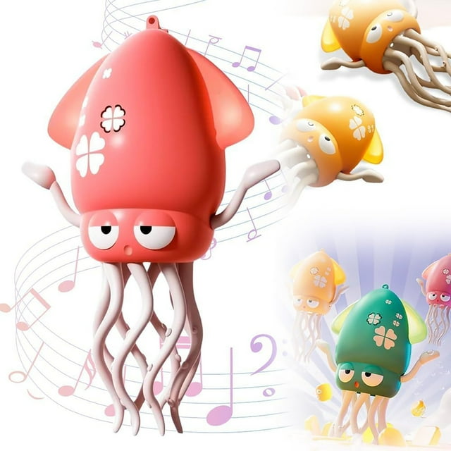Dancing Toy Auto Avoid Crawling Dancing Toy With LED & Music For Kids Toddlers Indoor Play & Sensory Development (With Fishing Rod)