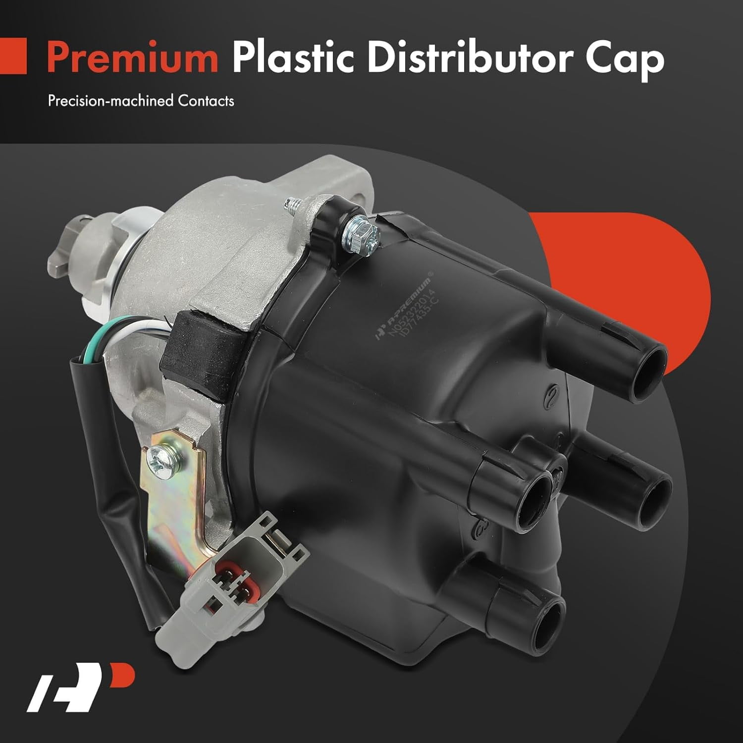 A-Premium Ignition Distributor with Cap and Rotor Compatible with Toyota Corolla 1995-1997, Celica 1996-1997 & Geo Prizm 1995-1997, 1.6L 1.8L