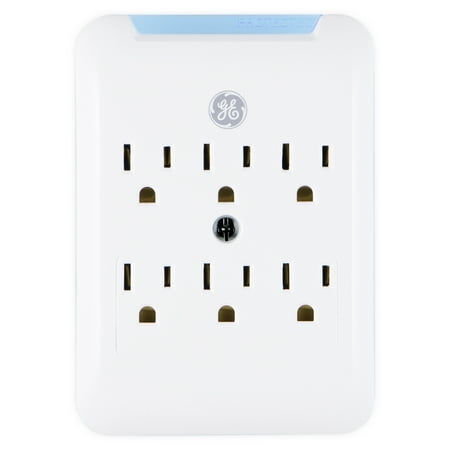 GE Pro 6-Outlet Surge Protector Power Outlet Adapter, White, (Lh Surge Best Time To Have Intercourse)