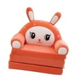 thumbnail image 2 of Cojín del sillón del sofá del sofá de la cama del sofá para niños muebles para el hogar suave silla de sofá plegable para niños para niñas vivero Naranja, 2 of 8