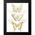 thumbnail image 2 of Vess, June Erica 19x24 Black Modern Framed Museum Art Print Titled - Gold Butterfly Contours II, 2 of 5