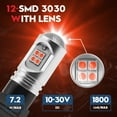 thumbnail image 2 of VEHICODE 3156 3157 3457A 4057 4114 4157NA LED Bulb Red Tail Brake Turn Signal Light 3047 3057 3157A 3357 3757A Auto Taillight DRL Running Miniature Lamps 12V 24V Replacement (4 Pack), 2 of 7