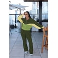 thumbnail image 4 of Aomice Women's 2 Piece Tracksuit Set Zip Up Jacket Flare Leg Pants | Color Block Matching Set with Zip Up Jacket and High Waist Flare Pants for Casual, Travel and Everyday Wear-Green-S, 4 of 8