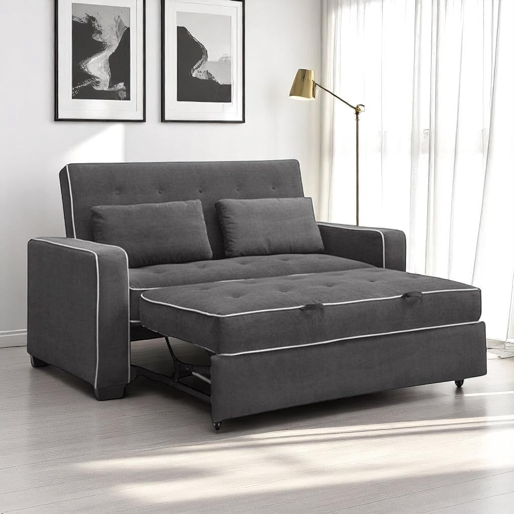 Cosmic Homes Austin Fabric Sleeper Sofa Bed with USB Ports – Grey Pull ...
