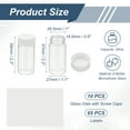 thumbnail image 2 of 20ml Clear Glass Vials, 10Pcs Sample Vials with Screw Cap Reagent Media Bottle with Labels Leak-Proof Liquid Sample Glass Vial for Lab Laboratory, 2 of 6