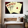thumbnail image 3 of Elephant Stock Royal Flush Wall Art - Horizontal Canvas Wall Art - Living Room Wall Decor - Hobbies And Lifestyle Canvas - Black And Red Decor - 51" x 34", 3 of 8
