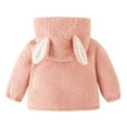 thumbnail image 5 of Fesfesfes Newborn Baby Girls Boys Little Kids Fleece Jacket Winter Warm Coat Knit Outwear Hooded Jumpsuit, 5 of 5