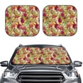 thumbnail image 2 of Windshield Sun Shade, Colored Mushrooms Leaves Foldable Car Sun Shade Windshield For Front, 2 Pieces, 2 of 4