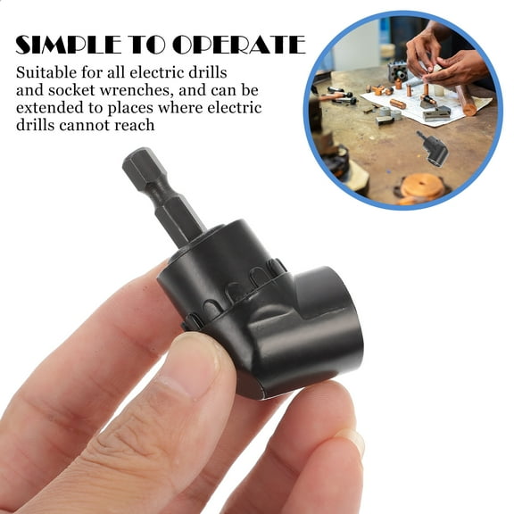 HEMOTON  Cordless 105° Angle Drill Degree Driver Ratchet Screwdriver Black