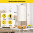 thumbnail image 6 of OUTON Touch Control Table Lamps Set of 2 Living Room, Dimmable Small Bedside Lamp with USB Port and Night Light, Farmhouse Nightstand Lamp for Living Room Bedroom,Office, 6 of 11