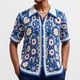 thumbnail image 1 of Ceisia Men's Solid Color Imitation Hand Crochet Knit Short Sleeve Cardigan Casual Summer Top Multicolor XXL Gifts, 1 of 9