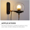 thumbnail image 4 of Bearachild Lámpara de pared Dormitorio Atmósferas Noche E27 Luz Decorativo Desmontable Pasillo Pasillo Iluminación de entrada con tornillos Iluminación y accesorios Negro Bearachild HA065820-02B, 4 of 6