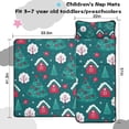 thumbnail image 5 of Dark Green Christmas Tree and House Pattern Toddler Nap Mats for Kids Preschool,51"x22" Sleeping Mat Bag or Kids,Toddler Sleeping Bag,Toddler Nap Mat or Daycare, 5 of 6