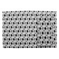 thumbnail image 2 of S4Sassy Black Stripe & Diamond Geometric Everyday Washable Placemats With Napkins Dining Table Decor, 2 of 3
