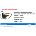 thumbnail image 2 of Automatic Transmission Filter Kit - Compatible with 1997 - 2005 Chevy Venture 3.4L V6 1998 1999 2000 2001 2002 2003 2004, 2 of 2
