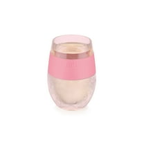 Host Wine Freeze Cooling Cup, Double Wall Insulated Tumbler, 8.5 oz Pink