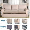 thumbnail image 2 of Super Stretch Stylish Cushions Covers/Furniture Cover Spandex Jacquard Small Checked Pattern Super Soft Slipcover Washable Individual, 2 of 9