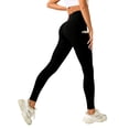 thumbnail image 2 of Riforla Womens Leggings with Pocket High Waist Seamless Outdoor Non See Through Capris Fitness Running with Pockets Pants for Women Black XL, 2 of 5