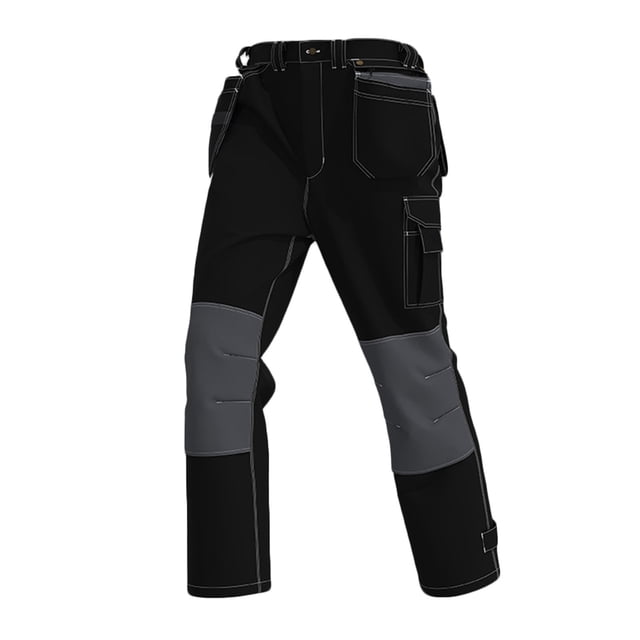 Sweatpants for Men Cargo Winter Zipper Multiple Pockets Blouse