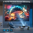 thumbnail image 4 of [Built-in APPs] ARTSEA Smart Projector with WiFi and Bluetooth,Tripod Including,2025 Upgrade Android TV OS,4K Support Native 1080P,Keystone Correction,Compatible with Smartphone/Laptop/TV Stick,Black, 4 of 8