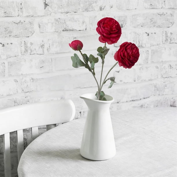 Flores artificiales de peonía para decoración del hogar, arreglo floral artificial para centro de mesa de salón o comedor, decoración floral interior de bajo mantenimiento