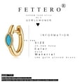 thumbnail image 4 of Fettero 14K Gold Plated Dainty Beaded/Circle/Spike/CZ Huggie Hoop Earrings for Women Jewelry, 4 of 5