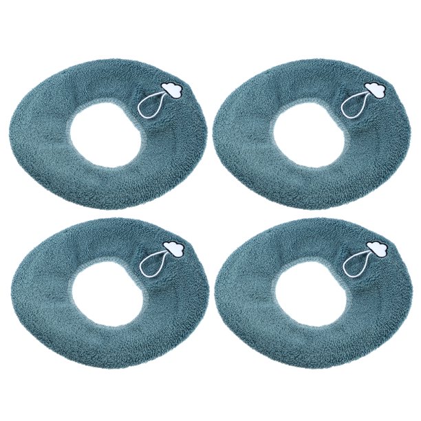Tapa de asiento de inodoro Unique Bargains 4 Uds. Lavable Reutilizable Verde oscuro