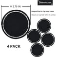 thumbnail image 2 of Paquete de 4 posavasos brillantes para coche, posavasos con inserto para portavasos de coche, posavasos de cristal de silicona para coche, posavasos con portavasos brillantes, alfombrilla antides, 2 of 5