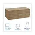 thumbnail image 2 of Boardwalk Singlefold Commercial Paper Towels, 1-Ply, 9 x 9.45, 16 Packs, 250 per Pack, Natural, 2 of 5