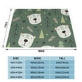 thumbnail image 4 of XMXT Throw Blanket, Cartoon Pine Bear Machine Washable Blankets for Sofa, 50 x 40 inches, 4 of 9