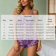 thumbnail image 3 of Jowdiw Women Pajama Set Print Cami Shorts Set Bow Decor Ruffle Hem Lounge Sleepwear Two Piece Home Wear, 3 of 6