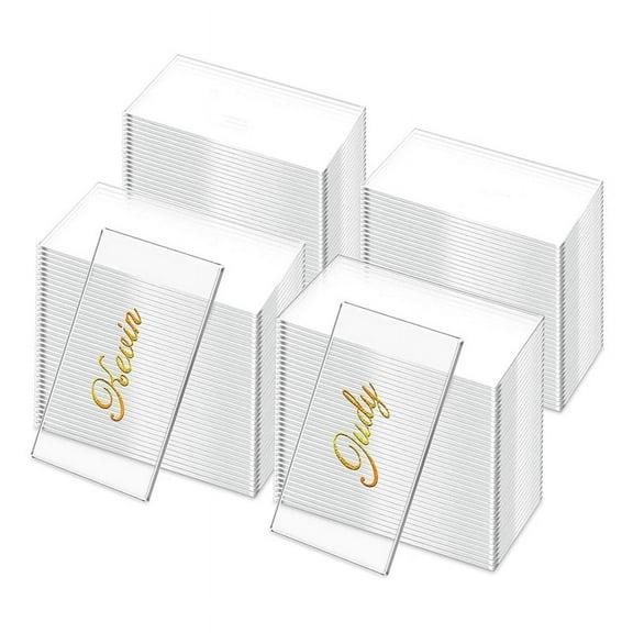 120Pc Clear Acrylic Place Cards Acrylic Table Number Card Blank Acrylic Name Plate for Wedding DIY Table