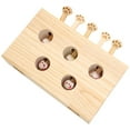 thumbnail image 6 of Pefilos 13" Cat Toys Interactive Whack-a-mole Solid Wooden Toys for Indoor Cats Killer's Instinct Outdoors Cat Funny Toys Kitten Catch Mice Game Whack A Mole Mouse Game Puzzle Toy, Beige, 6 of 6