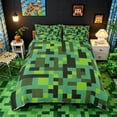 thumbnail image 2 of Meiyoeat Pixelated Blocks Miners Duvet Cover Queen, Retro Geometric Camo Queen Bedding for Bedroom,3-Piece,No Comforter, 2 of 6