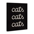 thumbnail image 4 of Stupell Industries Cats Repeating Typography Animals Painting Wrapped Canvas Art Print Wall Art, 24 x 30, 4 of 8