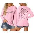 thumbnail image 2 of Women Sweatshirts Sweat Shirts Women Long Sleeve Womens Pullover Sweatshirts Pink Women'S Crewneck Sweatshirts Winter Women Clothes Clothing for Women, 2 of 6