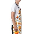 thumbnail image 3 of Naloa Autumn Pumpkin Blossoms Apron Kitchen Aprons with Pockets for Women Men Chef, 3 of 8